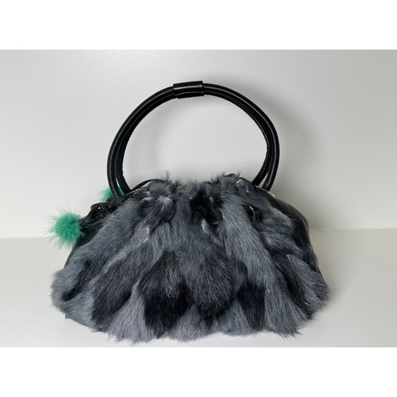 kate spade Handbags - Kate Spade New York Fox Fur Trim Leather Drawstring Bucket Bag